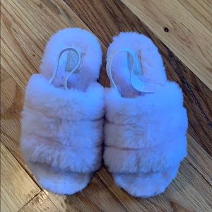 Light Pink Furry Toddler Ugg Slippers